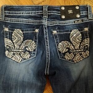 Gorgeous Miss Me Midrise Boot Jeans With Sequined Design 31" Inseam